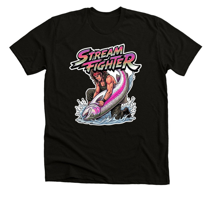 Stream Fighter - M, a Solid Black Blend Premium Unisex Tee