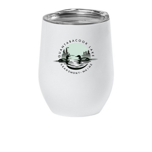 Lake Tumblers, a White Insulated Wine Cup