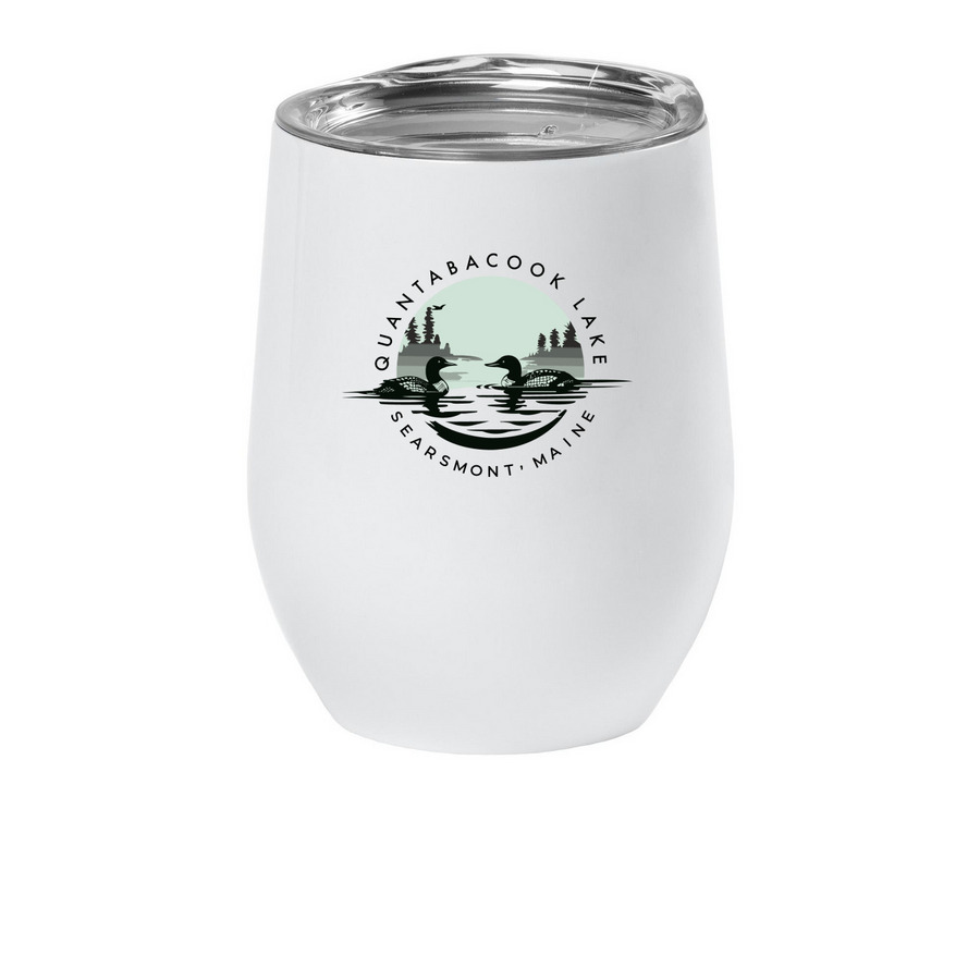 Lake Tumblers, a White Insulated Wine Cup