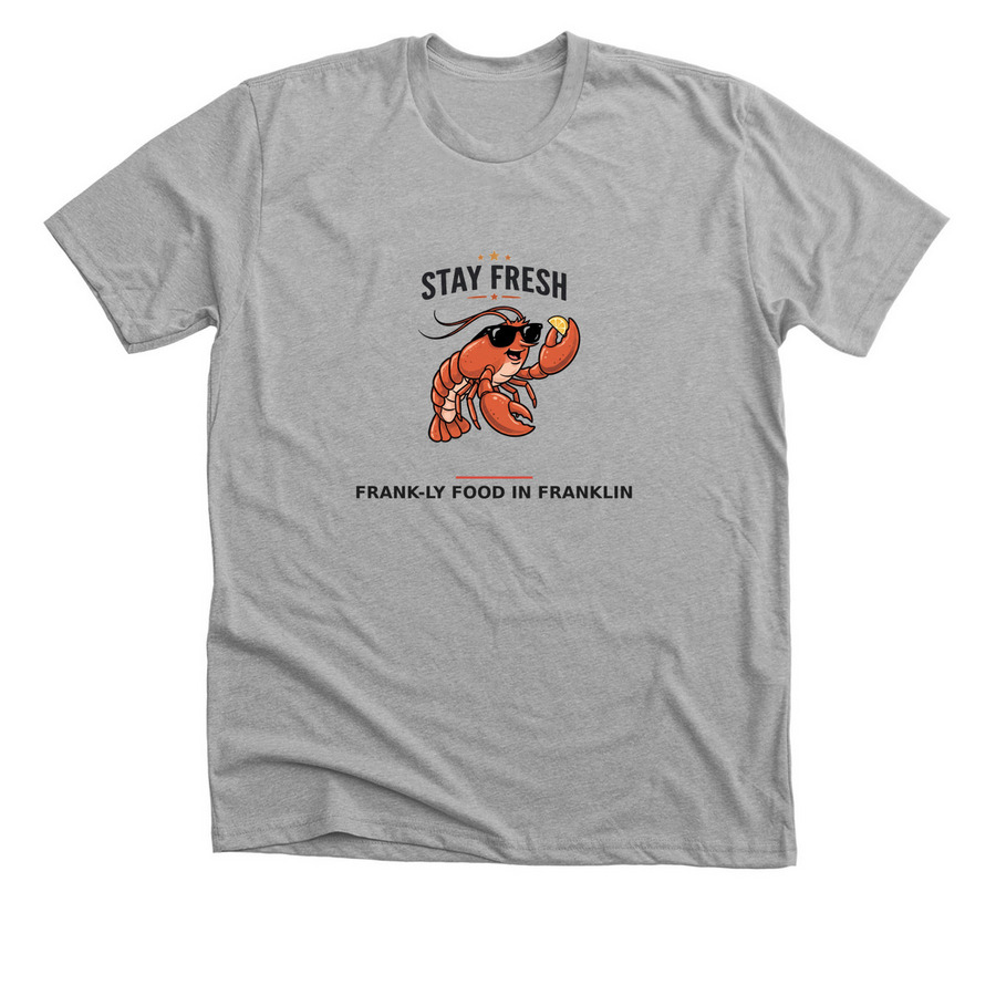 Stay Fresh ? Lobster (Drop 003), a Athletic Heather Premium Unisex Tee