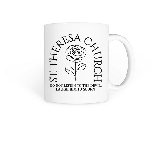St. Theresa Church Farewell Mug, a White Coffee Mug