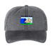 Baseball Caps/Bucket Hats - Full Color Logo, a Black Printed Pigment Dye Baseball Cap
