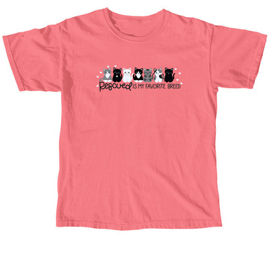 Rescued is My Favorite Breed (fundraiser), a Watermelon Comfort Colors Unisex Tee