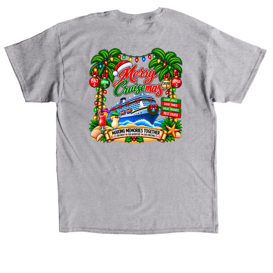 Merry Cruisemas, a Sport Grey Classic Unisex Tee (back-view)
