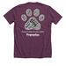 Spay & Neuter (Paw Print), a Heather Maroon Premium Unisex Tee (back-view)