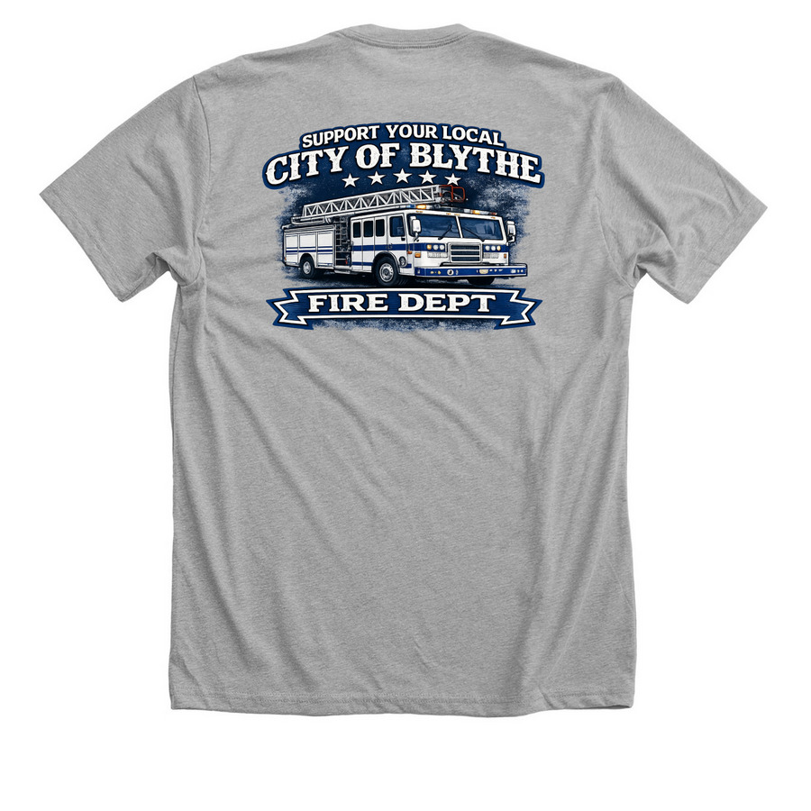 Blythe Fire&nbsp;, a Athletic Heather Premium Unisex Tee (back-view)