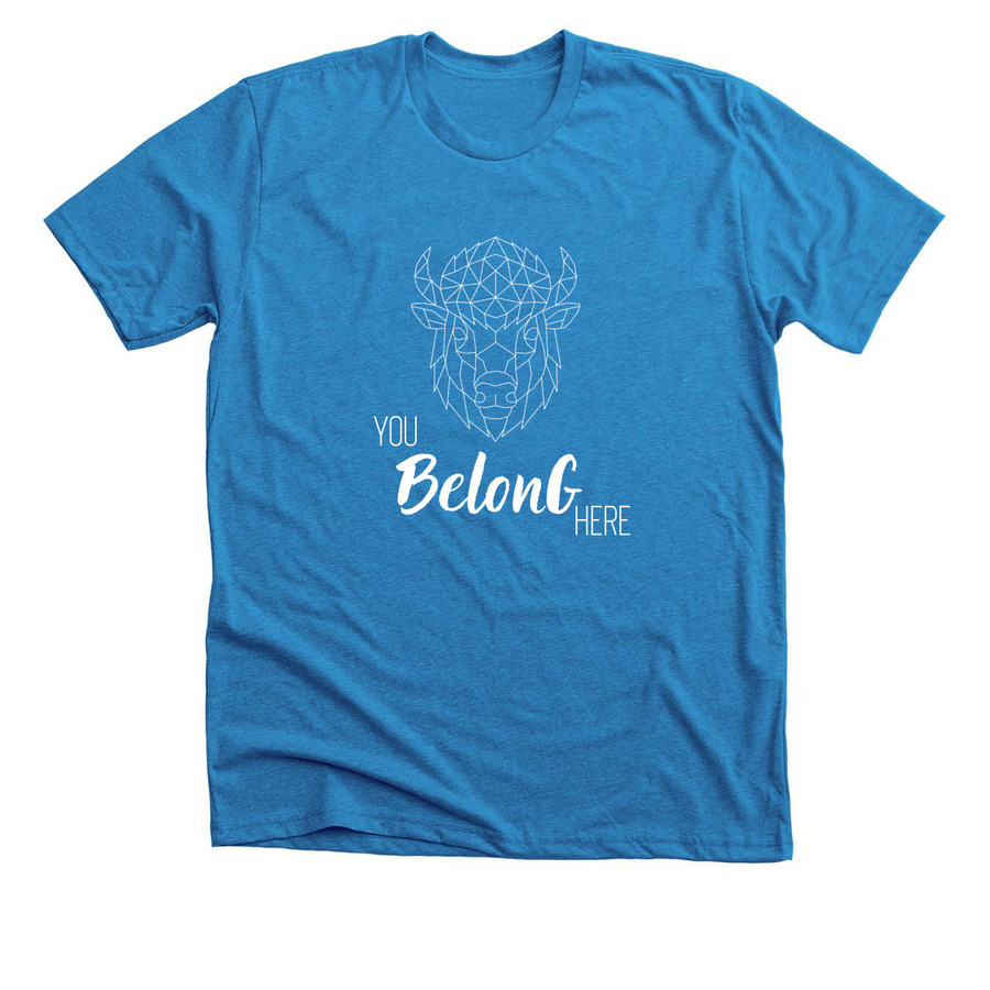 BG Value Shirts, a Neon Blue Premium Unisex Tee