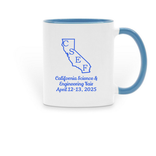 CSEF 2024 - mugs, a Light Blue Two-Tone Ceramic Mug