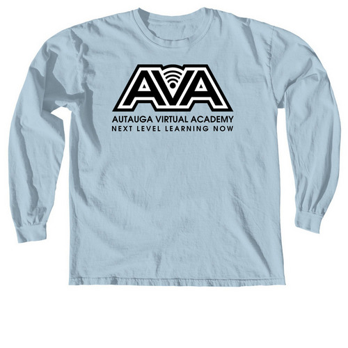 Black & White Logo /Front Only, a Chambray Comfort Colors Long Sleeve Tee
