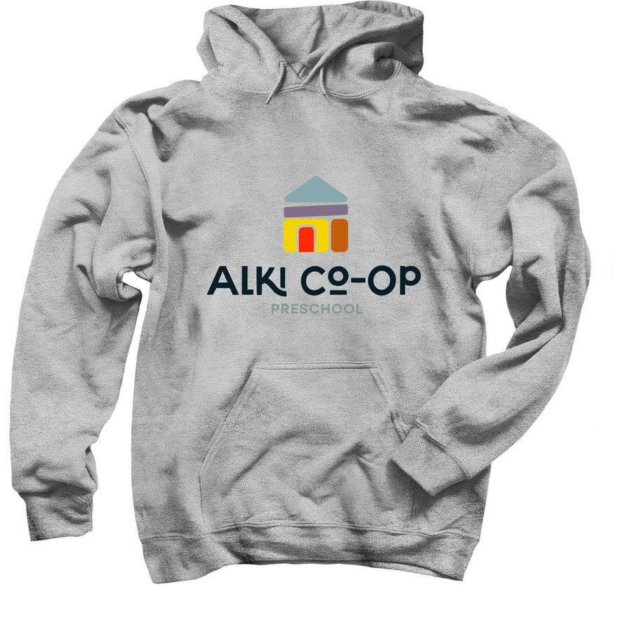 Alki Co-op Adult Hoodie Full Color&nbsp;, a Sport Grey Pullover Hoodie