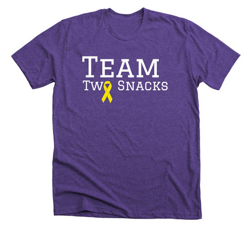 Huddy's Team Two Snacks, a Heather Team Purple Premium Unisex Tee