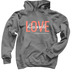 Hawk Love, a Charcoal Pullover Hoodie