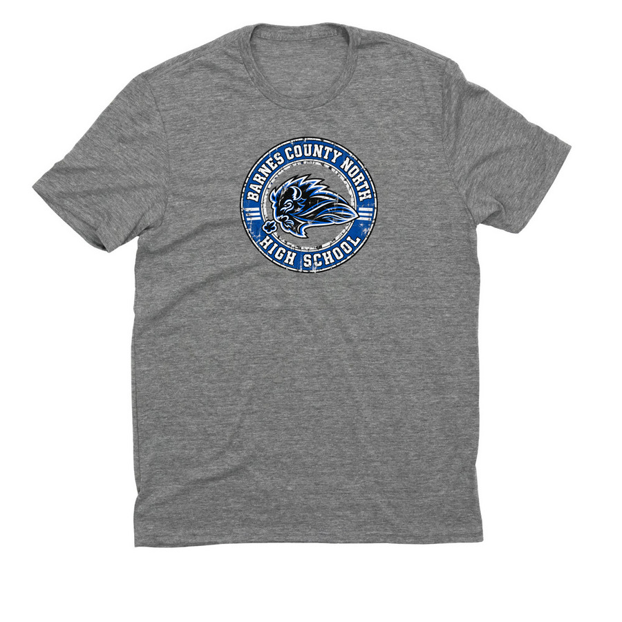 BCN Bison, a Aluminum Grey Allmade Eco Triblend Unisex Tee