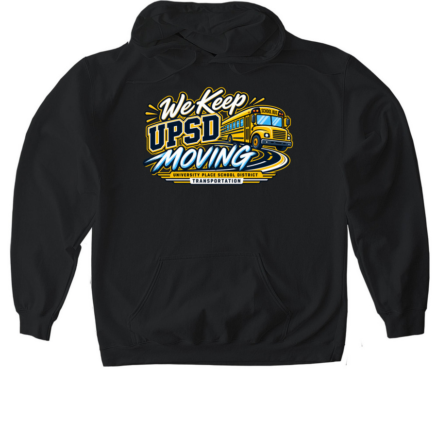 UPSD Transportation, a Black Gildan Softstyle Pullover Hoodie
