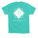 Cheverly 95th Adults Tee Teal, Blue, or Sage, a Teal Premium Cotton Tee (back-view)