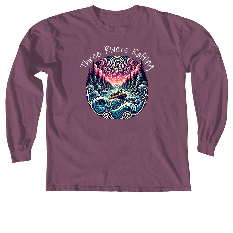 Pictor Sunset, a Berry Comfort Colors Long Sleeve Tee