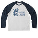 Baseball Tee, a Rebel Blue/ Bright White Allmade Eco Triblend Colorblock Raglan Long Sleeve Tee