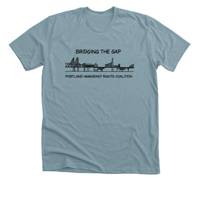 PIRC Bridging the Gap, a Heather Blue Lagoon Premium Unisex Tee