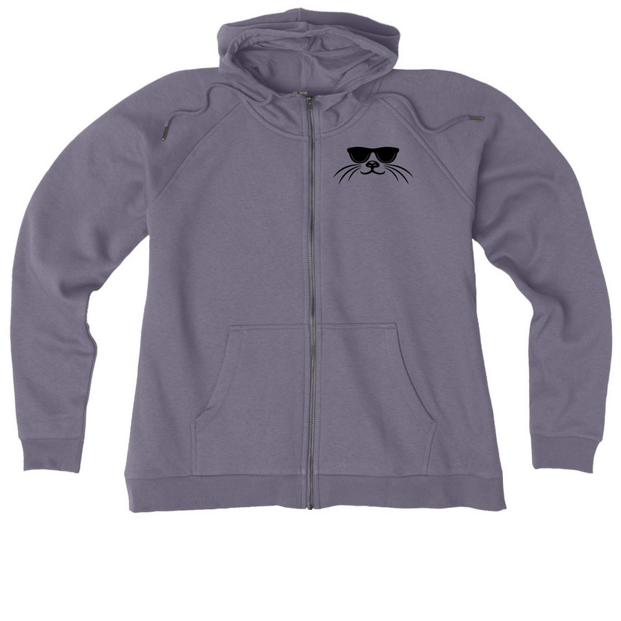 Zip Up Hoodies, a Cosmic Purple Allmade Women?s Organic CVC Zip-Up Hoodie