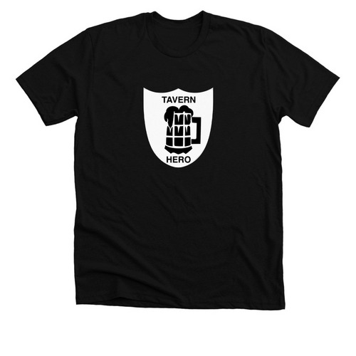 Tavern Hero Merch, a Solid Black Blend Premium Unisex Tee
