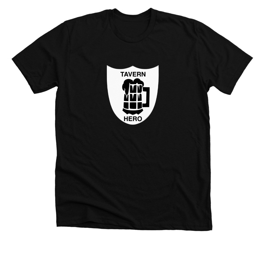 Tavern Hero Merch, a Solid Black Blend Premium Unisex Tee
