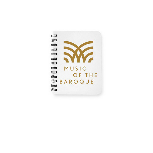 Music of the Baroque Notepads, a White Spiral Notebook