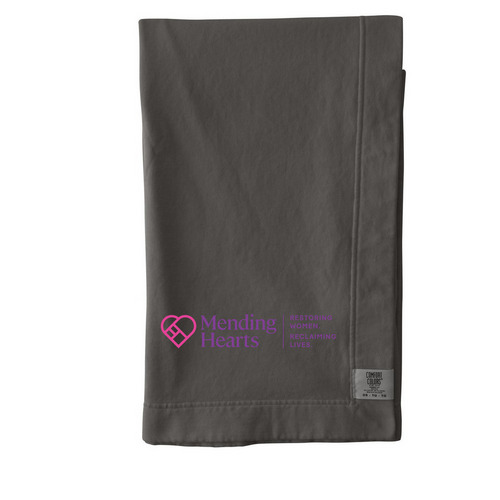 Mending Hearts Blanket, a Pepper Comfort Colors Blanket
