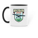 Coffee Mugs, a Black Two-Tone Ceramic Mug (back-view)