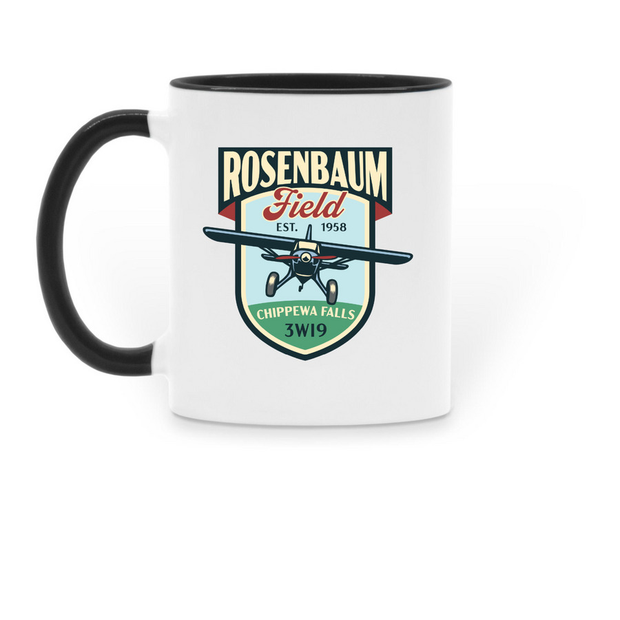 Coffee Mugs, a Black Two-Tone Ceramic Mug (back-view)