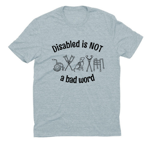 Disability Pride, a I Like You Blue Allmade Eco Triblend Unisex Tee