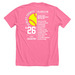 SC 10u All Stars Home Colors, a Neon Pink Premium Unisex Tee (back-view)