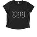 333, a Space Black Allmade Eco Triblend Women?s Scoop Neck Tee