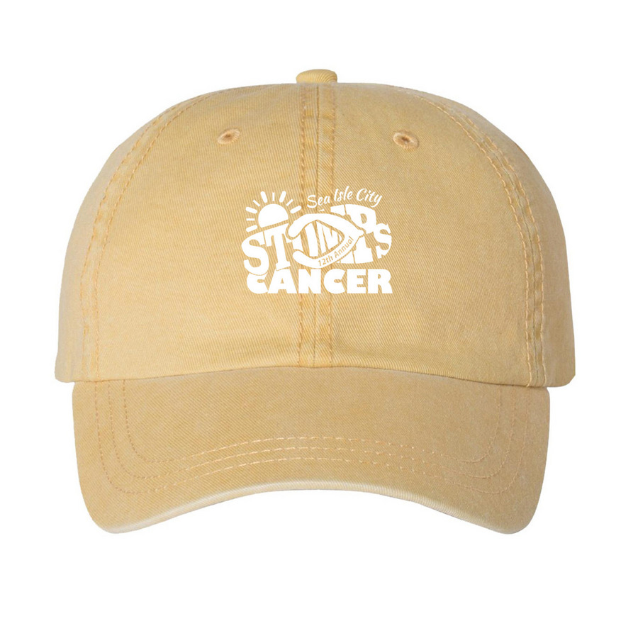 STAFF STOMP 2026 Hat, a Mustard Printed Pigment Dye Baseball Cap