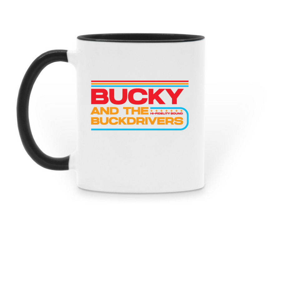 "Buck Around..." mug, a Black Two-Tone Ceramic Mug (back-view)