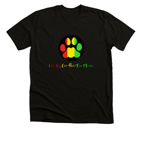 One Love One Heart One Mission, a Solid Black Blend Premium Unisex Tee