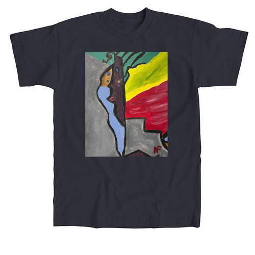 Black Picasso Superwoman Short Sleeve, a Navy Union Made Unisex Tee