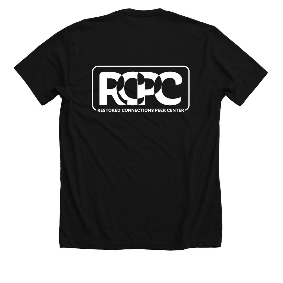 Restored Connections T-shirts, a Solid Black Blend Premium Unisex Tee (back-view)