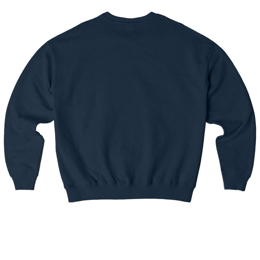 Loud and Proud (Navy), a French Navy Stanley/Stella Ledger Dry Crewneck Sweatshirt (back-view)