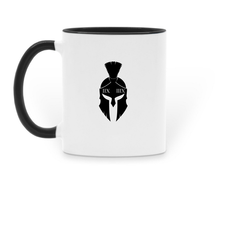 IIX & III X mug, a Black Two-Tone Ceramic Mug (back-view)