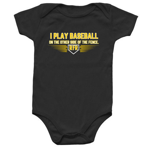 I Play Baseball&nbsp;, a Black Infant Onesie
