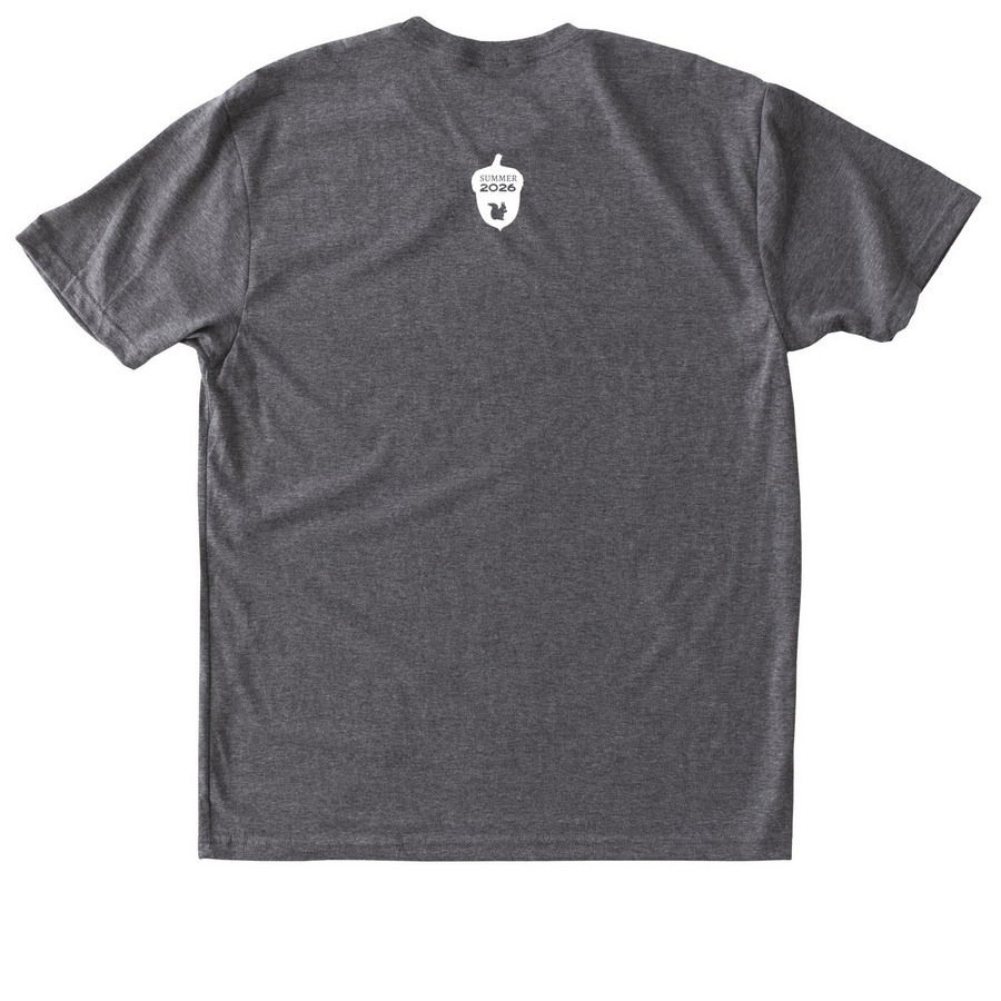 Squirrel Island Map, a Premium Heather Triblend Unisex Tee (back-view)