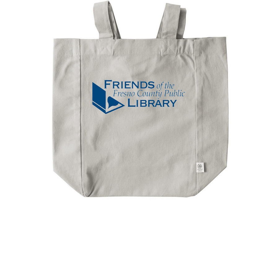 Friends of the Library logo tote, a Natural Recycled Cotton Tote Bag