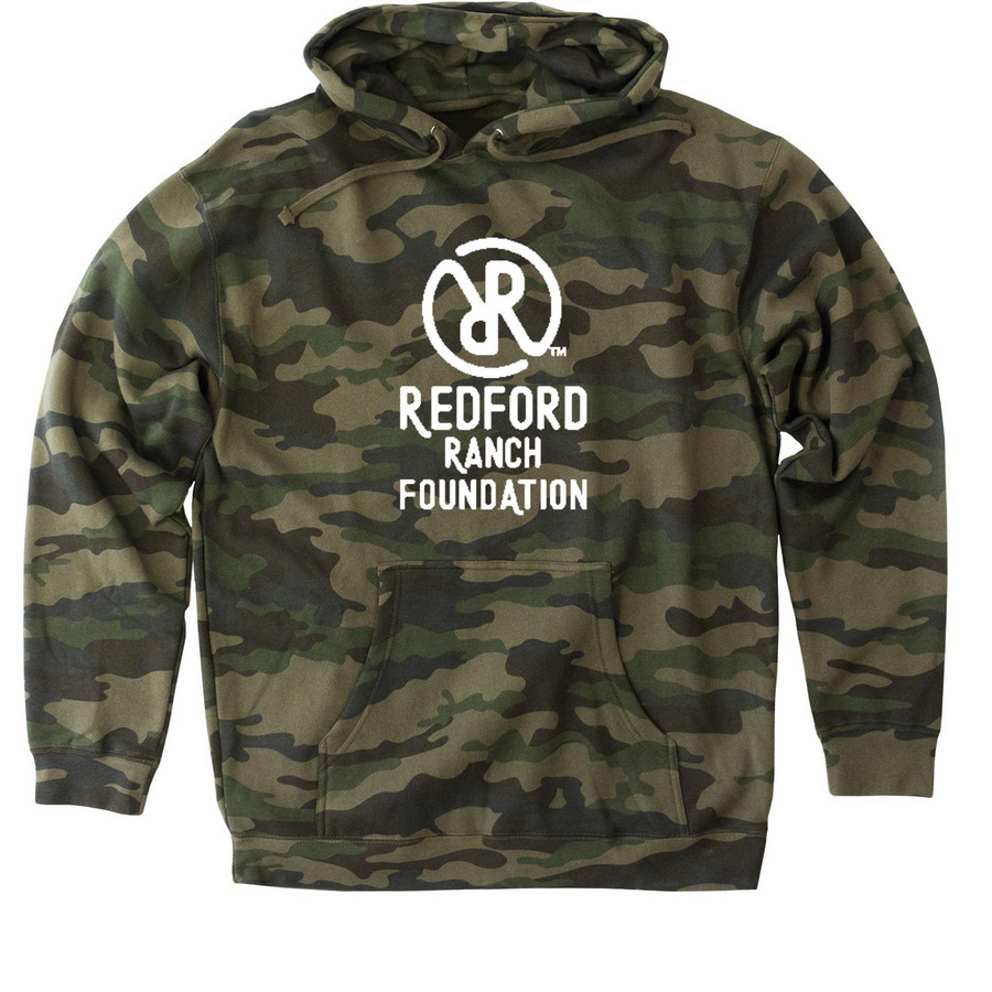 Redford Ranch Foundation Merch, a Forest Camo Heavyweight Camo Pullover Hoodie