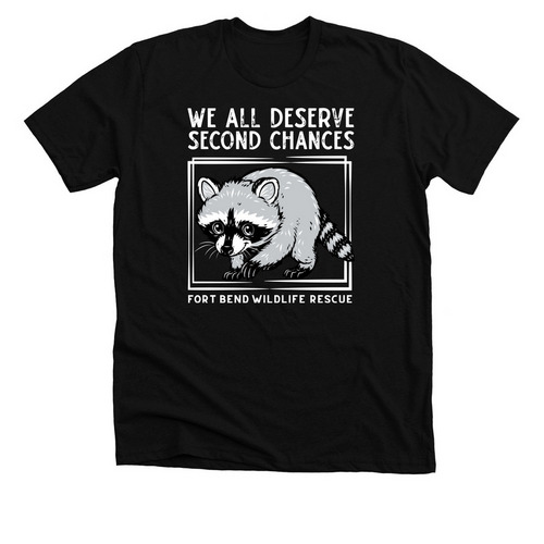 Masked Bandits Deserve Second Chances, a Solid Black Blend Premium Unisex Tee