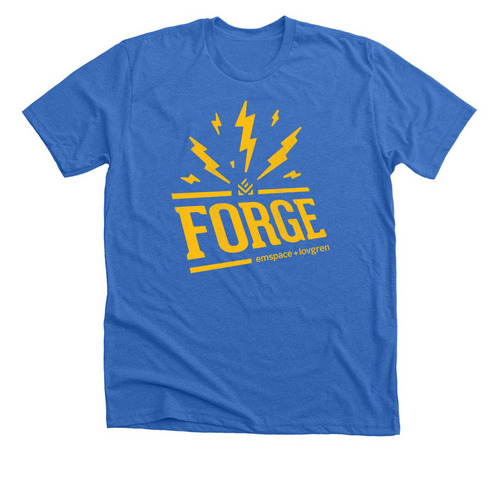 FORGE&nbsp;, a Heather True Royal Premium Unisex Tee
