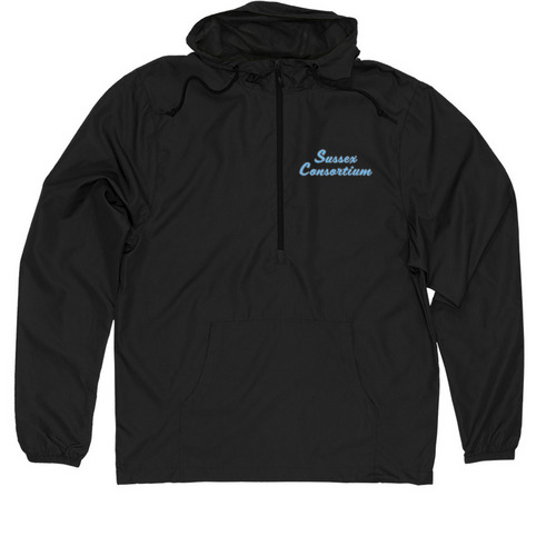 Sussex Consortium Fundraising, a Black Quarter-Zip Windbreaker
