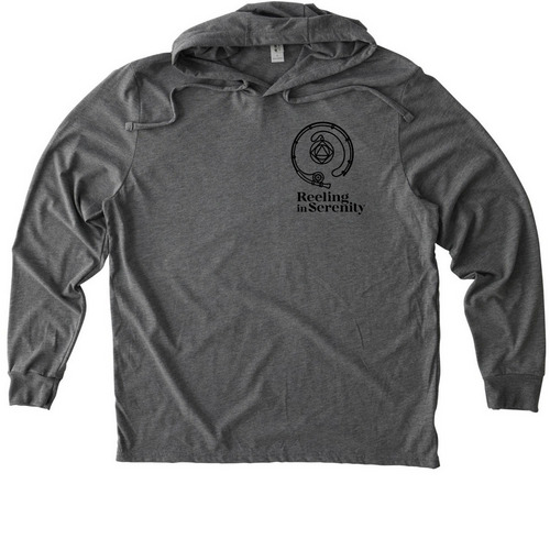 Hooded Reeling Shirt, a Aluminum Grey Allmade Eco Triblend Hoodie Tee