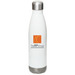 Support Your Local Researchers, a White Stainless Steel Water Bottle (back-view)