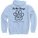 A Pawfect Life Starts with You, a Light Blue Pullover Hoodie (back-view)