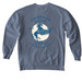 Pegasus Boom Operator, a Blue Jean Comfort Colors Crewneck Sweatshirt (back-view)